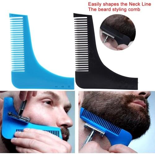 Men Beard Mustache Comb Beard Shaping Comb for Man Gentleman Facial Hair Styling Template Stencil Moustache Comb Beard Care