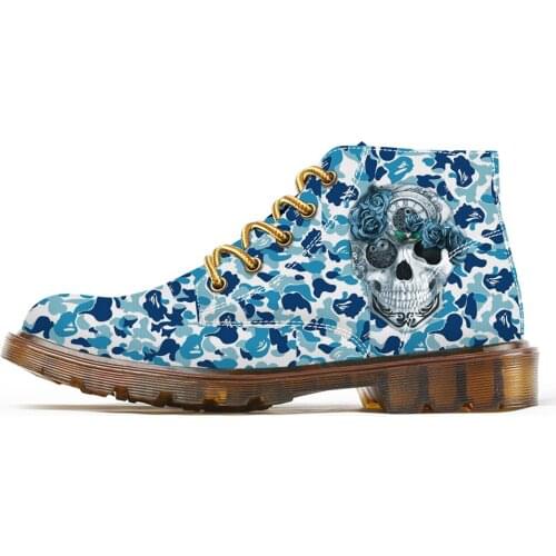 Customs Camouflage Boots Mens Plus Size Casual 3D Printing Oxford Rubber Lightweight Canvas Shoes Male Outdoor Footwear 49 50