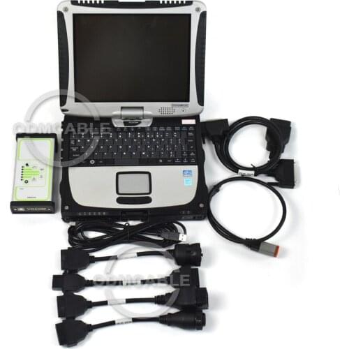 Cf19 laptop with Vocom 88890300 vcads with 1.12/2.7.25 version for Heavy Duty Engineering machinery Truck Diagnostic Scanner