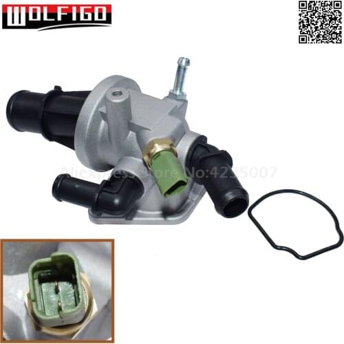 WOLFIGO New Thermostat With Housing + Sensor Kit For Opel Mervia Tigra Combo Corsa 1.3 55180041, 55224021,9S518575BA, 9S518575BB