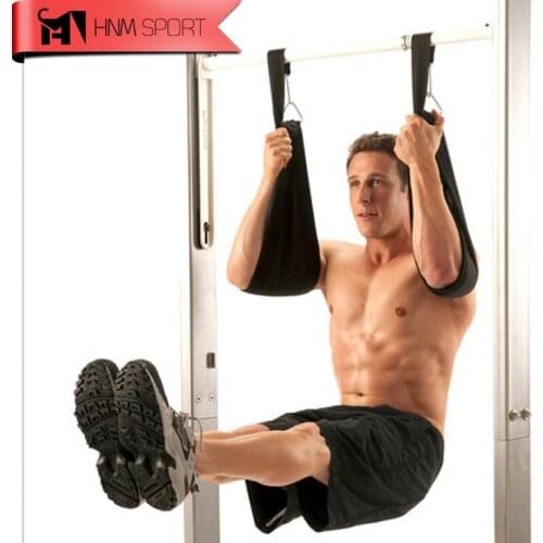 Pair Black Ab Abdominal Straps for Hanging Sling Chin Up Sit Up BarBelt horizontal bar suspension trainer straps