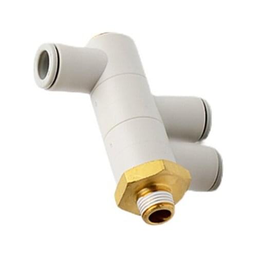 Applicable Tubing: Metric Size, Connection Thread: M, R,Triple Universal Male Elbow KQ2VT12-03AS