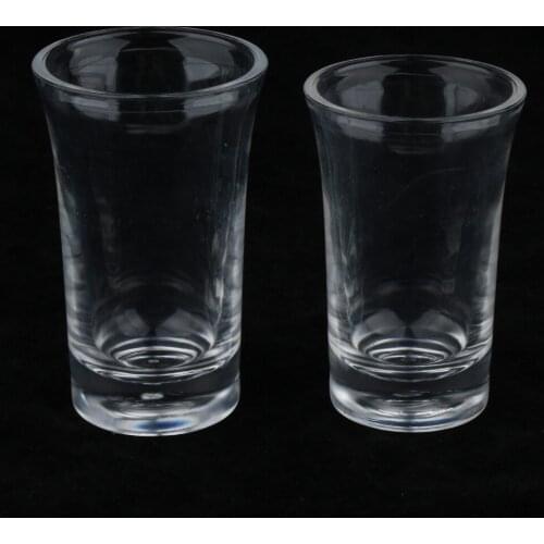 Clear Acrylic Shot Glass Cup with Heavy Base, 2 Sizes Optional