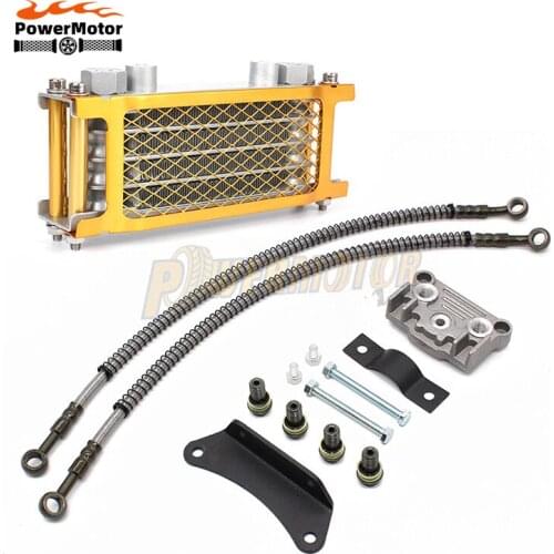 Motorcycle Oil Cooling Cooler Radiator Chinese Made Oil Cooler Set For 125cc 140cc Horizontal Engine Dirt Pit Monkey Bike ATV