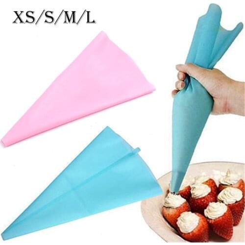 Silicone Reusable Cream Piping Bag Pastry Bag Icing Piping Cake Cupcake Decorating Tools/Bags Kitchen Accessories DIY Cake Tools