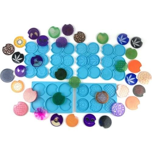 Funny Face Irregular Mermaid 6-hole Coaster Combination Silicone Mold Resin Mould Molds for Keychains Pendant