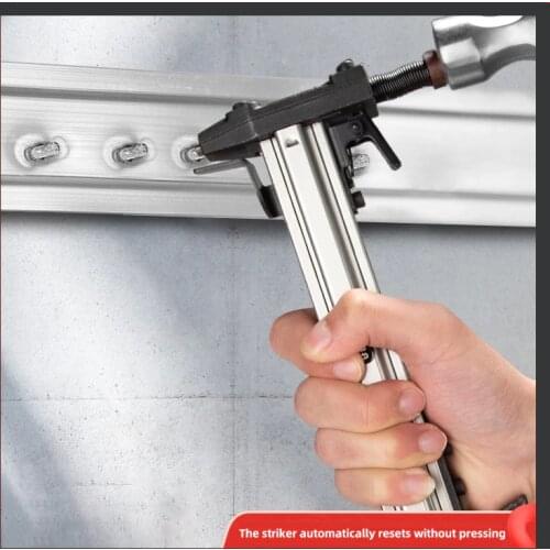 Steel nail gun manual nailing groove installation fixed artifact ST18 steel nail cement wall nail gun woodworking tools