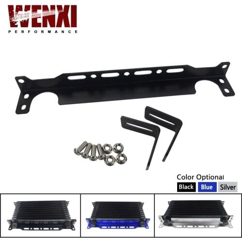 New Trust type Universal Engine Oil Cooler Mounting Bracket Kit 2mm Thickness Aluminum WX-OCB02
