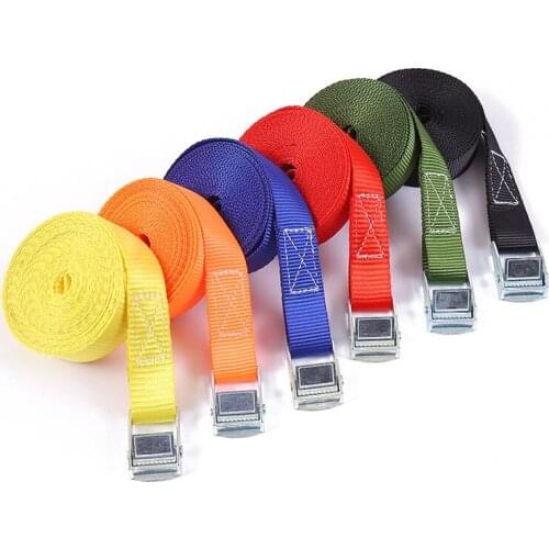 5Pcs/Set 2 Meters Auto Luggage Trailer Fixed Strap Rope Quick Release Cam Buckle Tie Down for Motorcycle Bike Cargo Straps Rope