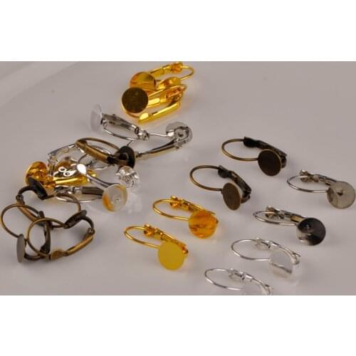 1000pcs Mixed 8mm Pad DIY Earring Findings Earrings Clasps Hooks Fittings DIY Jewelry Making Accessories Hook Earwire Jewelry