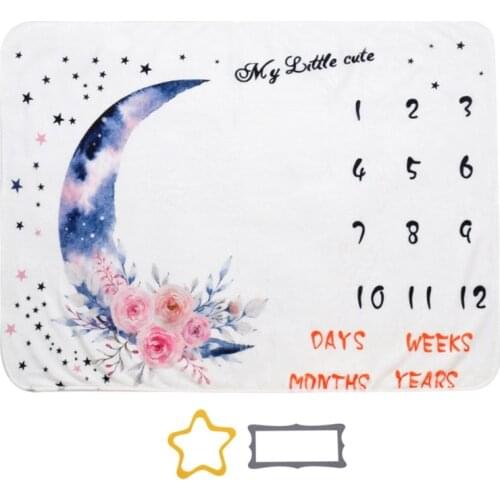 1 Set Baby Monthly Record Growth Milestone Blanket Newborn Photography Props Accessories Creative Background Cloth 69HE