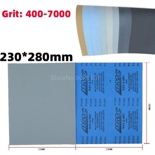 1PCS 230*280MM Square Dry Wet Sandpaper For Woodworking Polishing Grinding Abrasive Tools 9"*11" Waterproof Mirror Diy&wet Sand