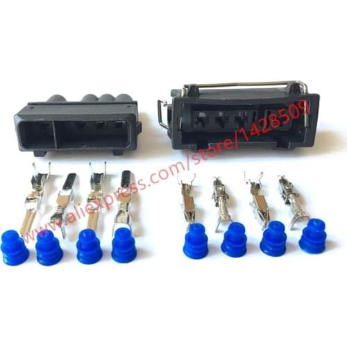 10 Sets 4 Pin 357972754J 357972964K Sensor Plug Automotive Socket Connector VW 357 972 754 J / 357 972 964 K