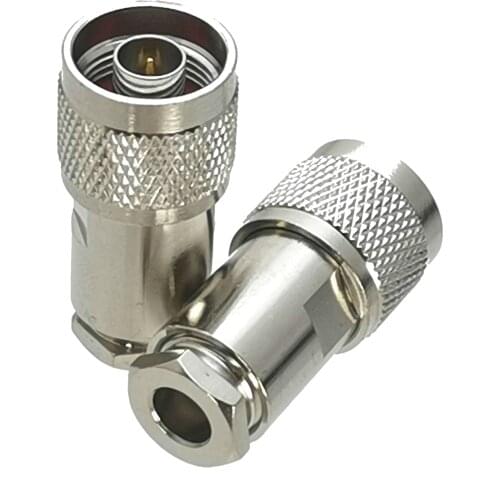 10Pcs Connector N Male Plug Clamp RG5 RG6 LMR300 Cable RF Adapter Coaxial High Quanlity