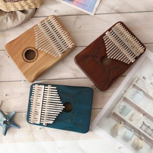 17 Keys Kalimba Thumb Piano High Quality Wood Mahogany Body Musical Instruments With Learning Book Tuning Hammer Kalimba Piano