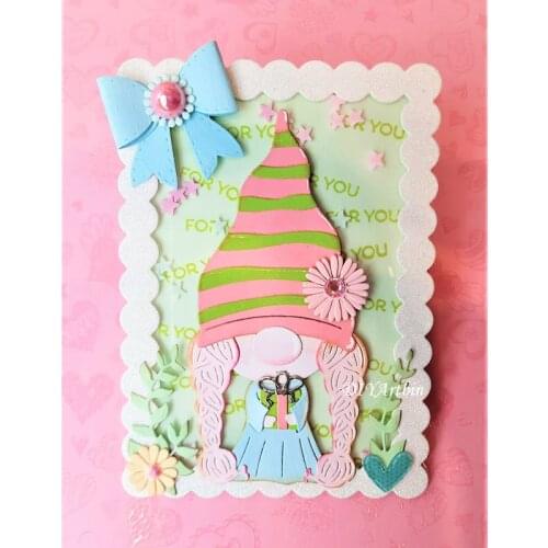 2021 Christmas Gnome Girl cutting dies New metal Stencil for DIY Christmas Scrapbooking Paper Card Making embossing craft dies