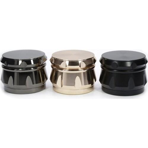 4 Layer Zinc Alloy Diameter 63MM Herb Grinder Smoke Pipe Tobacco Hookah Narguile Shisha Hookah Pipe Smoking Game Wholesale 2020