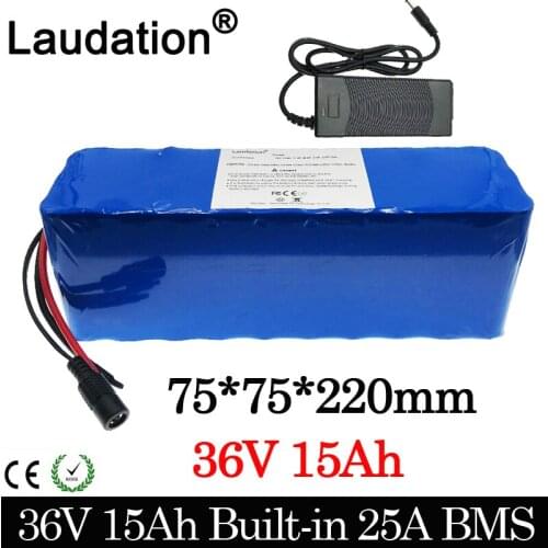 36V Lithium Bateria batterie Built-in 25a BMS with charger 15Ah/15000mAh BMS 10S 3P 21700 36V Battery for Electric Bicycle Motor