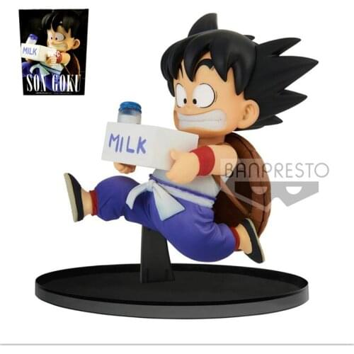 Bandai Original Dragon Ball Anime Figures Little Goku Milk BWFC2 PVC Action Figure Collections Model Dolls Toys Gifts for Kids