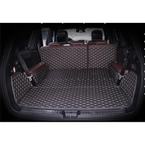 No Odor Customized Full Covered Pu Leather Waterproof Cargo Rugs Non Slip Carpets Car Trunk Mats for GL 350 X166 7seats