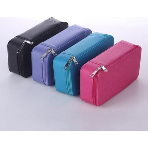 Pencil Case PU Square Pen Bag Box Multi-functional For Art School Supplies Office Drawing Large Capacity Pouch Stationery