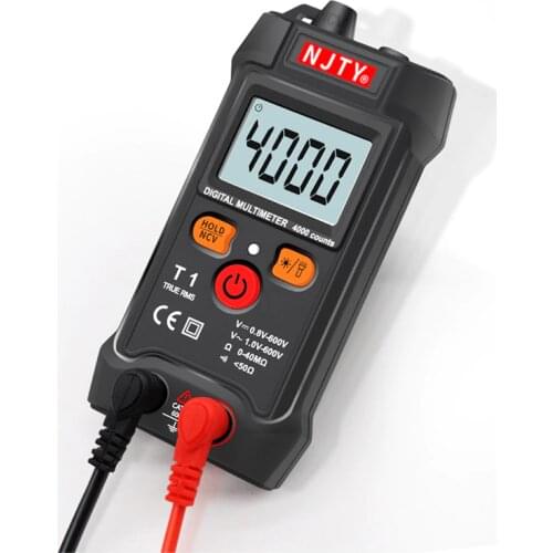 TianYu T1 Mini Digital Multimeter Auto Range Voltage Tester LCD Screen NCV True RMS Electrical Pocket Meter