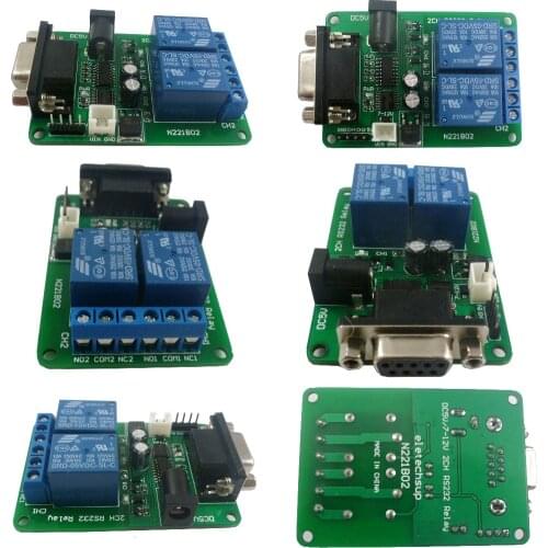 DC 5V 7.5V 9V 2Ch RS232 Relay Board Remote Control USB PC UART COM Serial Ports