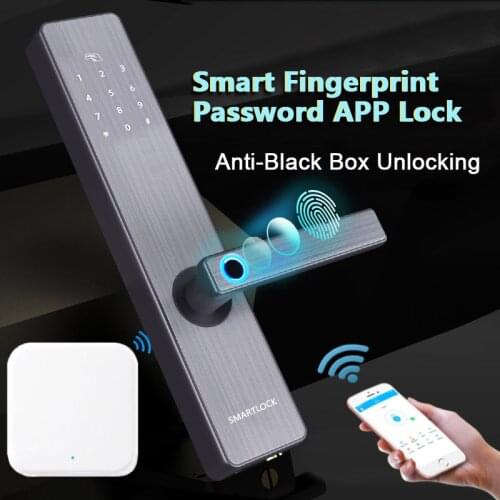 App Remote Control Bluetooth Gateway Doorlock Fingerprint Password Apartment Lock Anti-theft Door Special Home Locks D9 2019 New