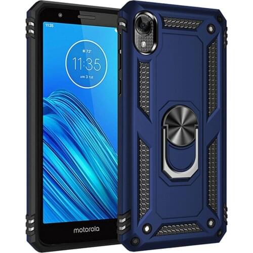 For Motorola Moto E6 Case Cover Armor Rugged Military Car Holder Ring Case for Moto E6 Case 5.5" XT2005-3, XT2005-1 Coque Funda