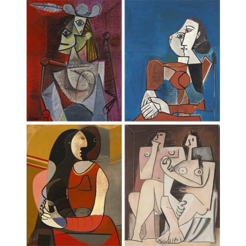 Picasso Home Decor Abstract Paintng Nightmare Before Christmas Wall Pictures for Living Room Wall Art Canvas Unframed Poster