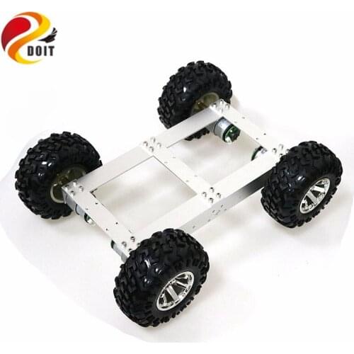 C4 4wd Smart Car Chassis Kit 4 Motor Drive Mobile Robot Hall Motor for Electronic Competition Graduation Design