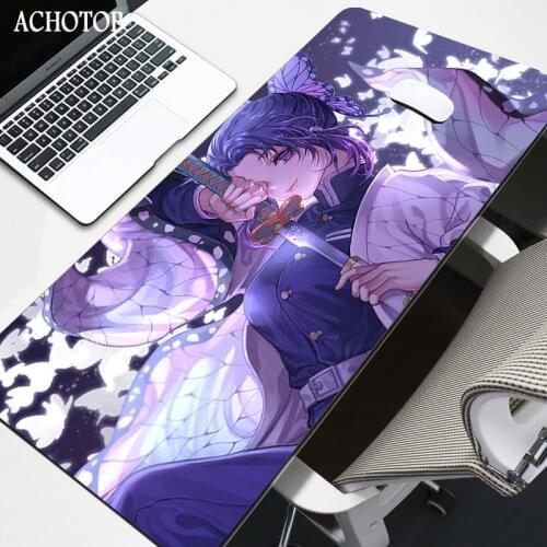Anime Demon Slayer Mousepad Gaming Mouse Pad Carpet Gamer Mat Computer Desk Padmouse Keyboard Kamado Nezuko Locrkand manga mats