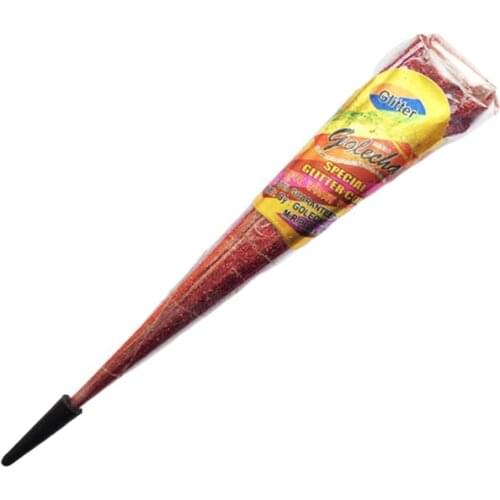 6 Colors Body Art Tattoo Paint Temporary Draw Indian Cone Glitter Glitter Henna Cone Henna Stage Paste Mehndi W4R0