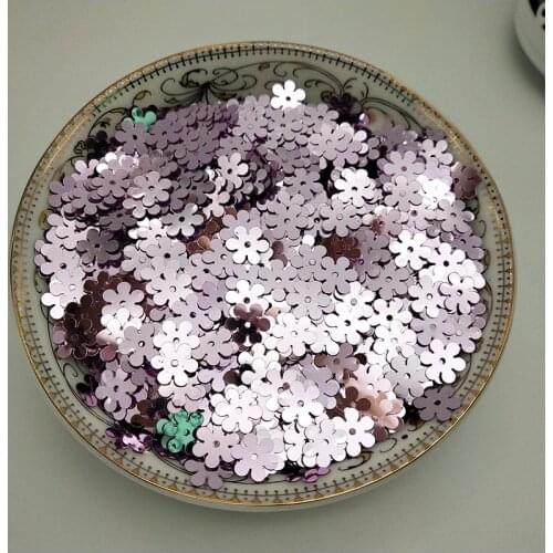 LNHOME 3000pcs/lot 9mm Flower Flat Sequins Lavender/Light Pink Purple Flake Spangle Paillettes For Clothing Sewing 1 Hole