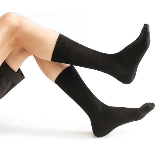 EU plus size long leg business socks Thick Breathable Cotton Cushion Crew Outdoor Sports Socks Long Boot Socks For Men 38-45 EU