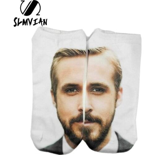 SLMVIAN Colors Harajuku Style 3D socks women Print harry leonardo Socks Casual Charactor Socks Unisex Low Cut Ankle Socks