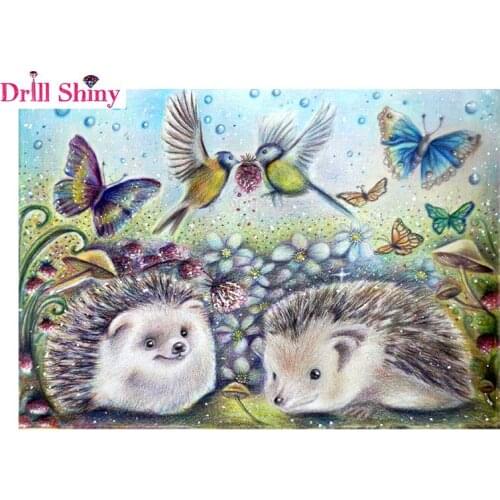 NEW 3D diy 5d Diamond Painting Cross Stitch kits hedgehog Crystal Needlework Diamond Embroidery Flower Full Diamond Decorative