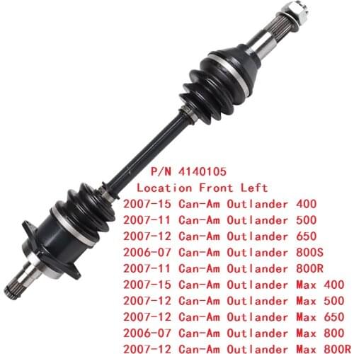 Front CV Axle Drive Shaft for CAN AM OUTLANDER RENEGADE 400 500 650 800
