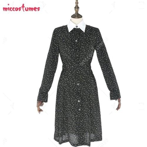 Wednesday Addams Cosplay Dress Gothic Ghost Vampire Dress Halloween Outfit