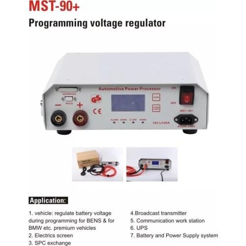 Programming voltage regulator charger 110V/220V MST-90+ Car Battery Voltage Stabilizer Power Supply