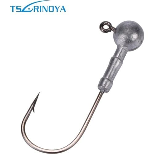 Tsurinoya Crank Jig Head Fishing Hook "J" Shape 3.5g 5g 7g 10g For Soft Lure Worms Shad 4bags
