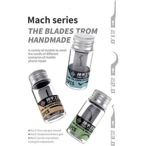 Mach Series Hand-Made Grinding-Free Blades For Prying IC And CPU Rubber Removal And Scraping Rubber Special-Shaped Rubber Knives