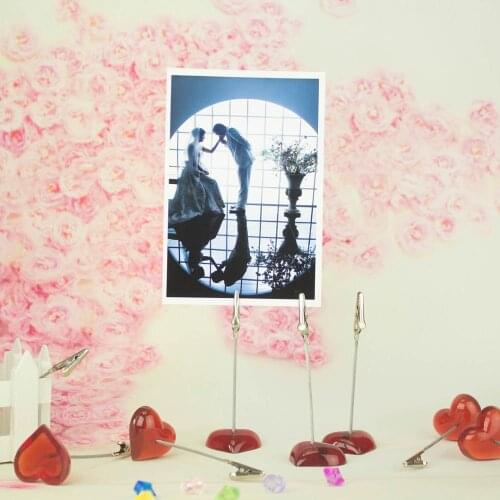 Lot 10pcs Red F Heart Base Alligator Wire Photo Clip,Message Holder,Table Place Card Clamp,Wedding Favor,Personalized Gift