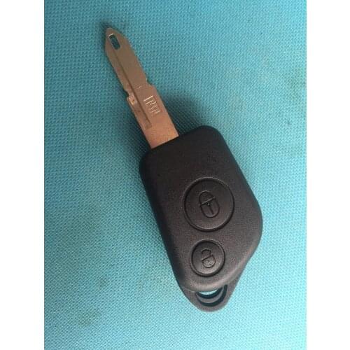 10Pcs/Lot Of New Replacement 2 Buttons Remote Key Shell Case Blank Cover With Uncut Blade For Peugeot Auto Parts Car Accessories