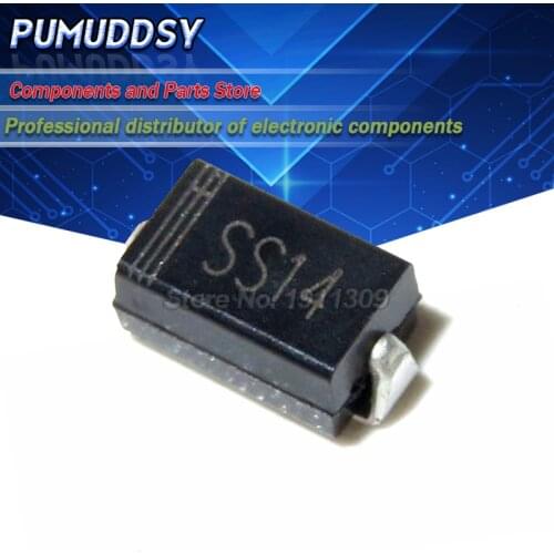 100PCS sma 1N5819 SMD IN5819 1A 40V do-214ac Schottky diode ss14