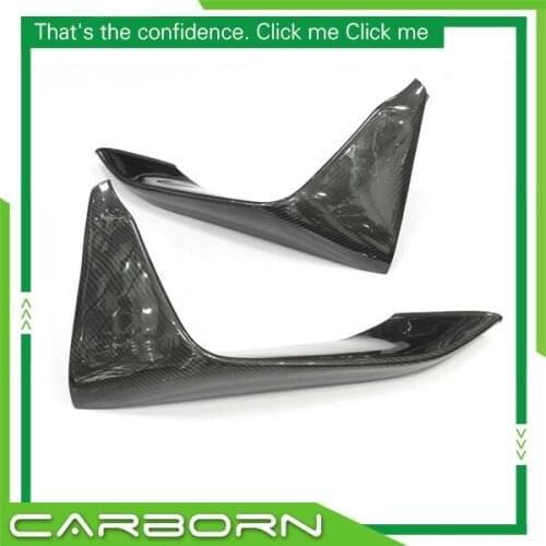 Add on Type Auto Restyling Gloss Black Dry Carbon Fiber Front Bumper Lower Lip Splitter for-BMW M3 F80 M4 F82 F83 2014-on 2pcs