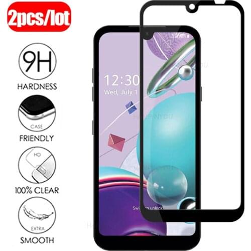 2Pcs Protective Tempered Glass on For LG Aristo 5 K8X K31 Phoenix 5 Risio 4 Fortune 3 Full Cover Screen Protector Glass Film