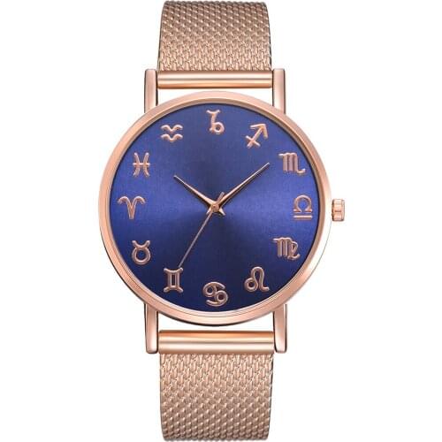 2020 casual quartz watch for women stylish bracelet Gold Stainless Steel Mesh Beltclock watch waterproof ladies watches gift