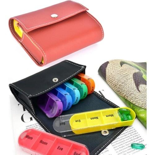 28 Grid 7 Day Weekly Pillbox Storage Container Pill Wallet Box Set Medicine Box Organizer Case Wallet Medicine Box Travel Case