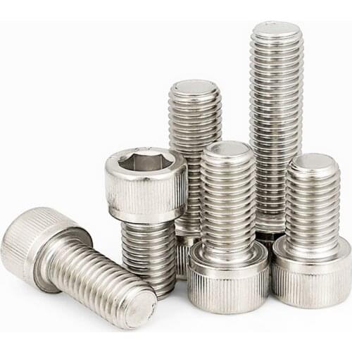 304 Hexagon Hex Socket Cap Head Screw M1.6 M2 M2.5 M3 M4 M5 M6 M8 Stainless Steel long 4-45MM Allen Bolt DIN912 Hex Screw Key